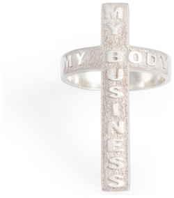 AMARIN Jewelry Кольцо крест из серебра коллекции My Body Business 87040 К