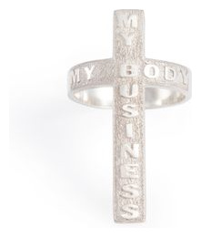 AMARIN Jewelry Кольцо крест из серебра коллекции My Body Business 87040