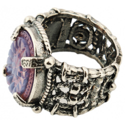 Gem Kingdom Кольцо с лиловым винтажным стеклом 467458