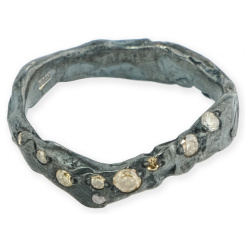 Kintsugi Jewelry Кольцо Brave из серебра с бриллиантами 109394