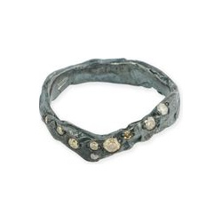 Kintsugi Jewelry Кольцо Brave из серебра с бриллиантами 109394