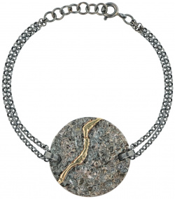 Kintsugi Jewelry Браслет Volcanic power из серебра со вставкой золота 109419