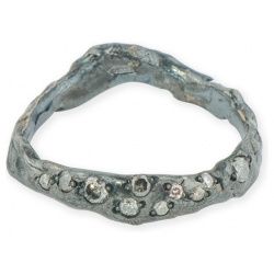 Kintsugi Jewelry Кольцо Brave из серебра с бриллиантами 109397