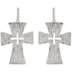 La Conception de Safina Antonina Большие серьги кресты с серебряным покрытием 457557