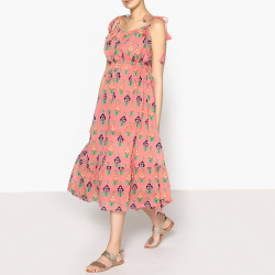 Платье длинное с принтом MIA LONG DRESS 46 розовый LaRedoute 350111544
