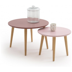 Комплект из 2 журнальных столиков матрешек Jimi единый размер розовый LaRedoute 350142172