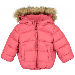 Куртка стеганая с капюшоном 3 мес  4 года 60 см розовый LaRedoute 350185010