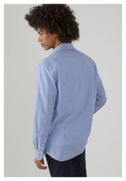 Рубашка узкая Signature французский воротник 41/42 синий LaRedoute 350225070