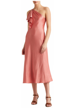Платье расклешенное ONE SHOULDER S розовый LaRedoute 350268359