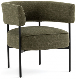 Кресло из ткани меланж и металла Morton единый размер зеленый LaRedoute 350241535