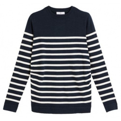 Пуловер для периода беременности с круглым вырезом из тонкого трикотажа M синий LaRedoute 350226916