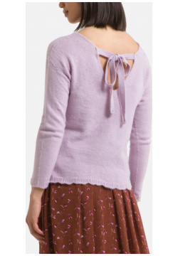 Пуловер с V образным вырезом из тонкого трикотажа 34/36 (FR)  40/42 (RUS) розовый LaRedoute 350219882