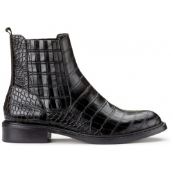 Ботинки под крокодиловую кожу 40 черный LaRedoute 350229055