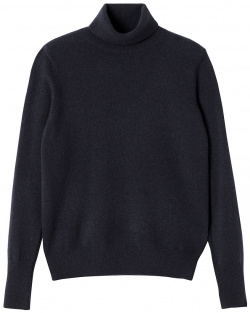 Пуловер с отворачивающимся воротником из кашемира S черный LaRedoute 350186326 П, размер: S