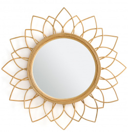 Зеркало ротанговое в форме цветка 90 см Nogu единый размер бежевый LaRedoute 350254318
