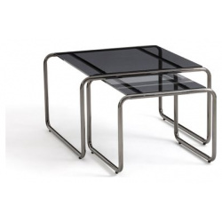 Комплект из 2 журнальных столов закаленного стекла Neso единый размер черный LaRedoute 350274040