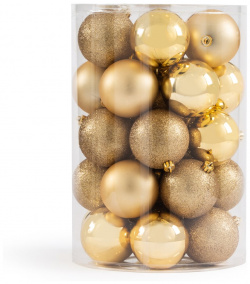 Набор из 34 новогодних шаров золотистого цвета Caspar единый размер желтый LaRedoute 350160776, размер: единый ...