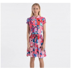 Платье рубашка с цветочным принтом M розовый LaRedoute 350310306