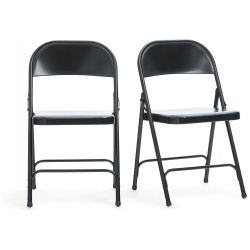Комплект из двух стульев складных Peseta единый размер черный LaRedoute 350294449, размер: единый ...