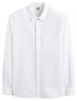 Рубашка с длинными рукавами унисекс M белый LaRedoute 350306813