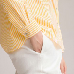 Блузка в полоску с длинными рукавами 46 (FR)  52 (RUS) желтый LaRedoute 350311075