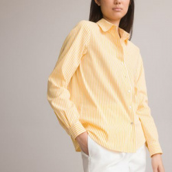 Блузка в полоску с длинными рукавами 46 (FR)  52 (RUS) желтый LaRedoute 350311075