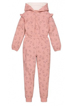 Пижама плотная с капюшоном из мольтона 12 лет  150 см розовый LaRedoute 350301201