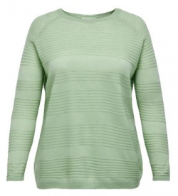 Пуловер из тонкого трикотажа круглый вырез 46/48 (FR)  52/54 (RUS) зеленый LaRedoute 350332832
