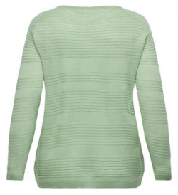 Пуловер из тонкого трикотажа круглый вырез 46/48 (FR)  52/54 (RUS) зеленый LaRedoute 350332832