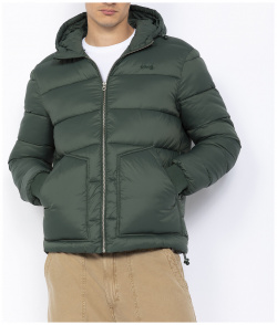 Куртка стеганая короткая с капюшоном демисезонная 3XL зеленый LaRedoute 350333110