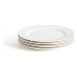Комплект из четырех десертных тарелок фарфора Ginny единый размер белый LaRedoute 350338978