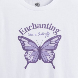 Комплект из трех пижам с шортами принт бабочка и цветы 14 лет  156 см фиолетовый LaRedoute 350323279