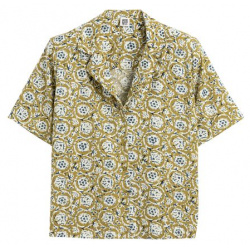 Рубашка с пиджачным воротником и цветочным принтом 46 (FR)  52 (RUS) зеленый LaRedoute 350333821