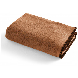 Полотенце банное макси с вышивкой из махровой ткани 500 г Merida 100 x 150 см каштановый LaRedoute 350339246