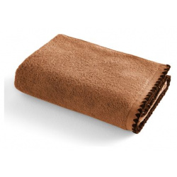 Полотенце банное макси с вышивкой из махровой ткани 500 г Merida 100 x 150 см каштановый LaRedoute 350339246