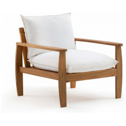 Кресло для сада из акации Nellia единый размер белый LaRedoute 350336374