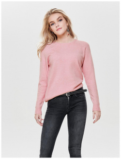 Пуловер с круглым вырезом из тонкого трикотажа XS розовый LaRedoute 350328473