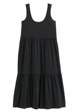 Платье без рукавов расклешенное из джерси XL черный LaRedoute 350334271
