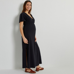 Платье макси для периода беременности из трикотажа джерси M черный LaRedoute 350333967