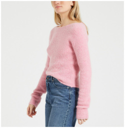 Пуловер с вырезом лодочкой EAST S розовый LaRedoute 350351949