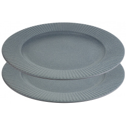 Набор обеденных тарелок Soft Ripples  27 см серые 2 шт единый размер серый LaRedoute 350332535