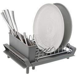 Сушилка для посуды Atle раздвижная малая  единый размер серый LaRedoute 350343099