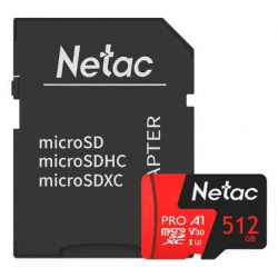 Netac 512GB  NT02P500PRO 512G R Объем памяти: 512 Гб класс скорости: Class 10
