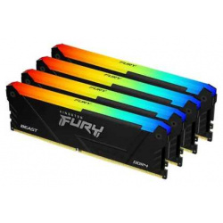 Kingston Fury Beast RGB Black  KF436C18BB2AK4/64 DDR4 объём: 4 модуля по 16Gb