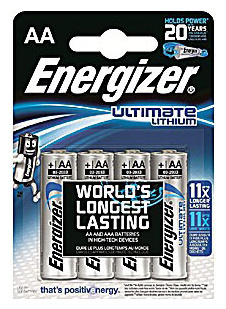 Элемент питания Energizer Ultimate AA LR6/FR6 (4 шт )  литиевый (Энерджайзер) 77033