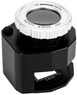 Лупа Kromatech часовая измерительная контактная 30х  27 мм с подсветкой ультрафиолет (6 LED) TH 9006A (Кроматек) 80182