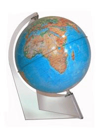 Глобус физический диаметром 150 мм  на треугольной подставке Глобусный мир 15105