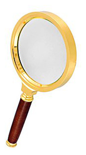 Лупа Kromatech ручная круглая 6х  70 мм в золотистой оправе (Кроматек) 70025