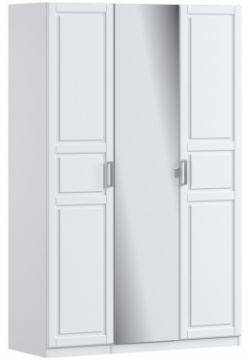 МАКС Шкаф 3 х дверный с зеркалом Белый/МДФ Белый матовый Столплит 1322032210002
