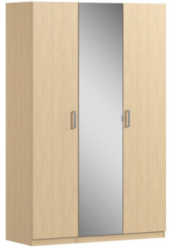Шкаф 3 х дверный с зеркалом МАКС Дуб Винченца Столплит 1322032210004